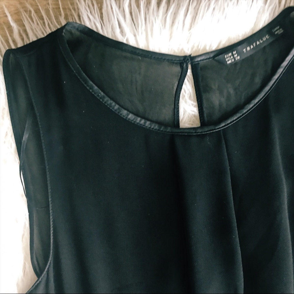 ❌ DONATED❌ Zara || Leather and Lace Cocktail Dress - Picture 3 of 4